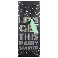 13" Let's Get this Party Started Wine Bottle Gift Bag by Celebrate It™