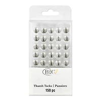 8 Packs: 150 ct. (1,200 total) Silver Thumb Tacks by B2C®