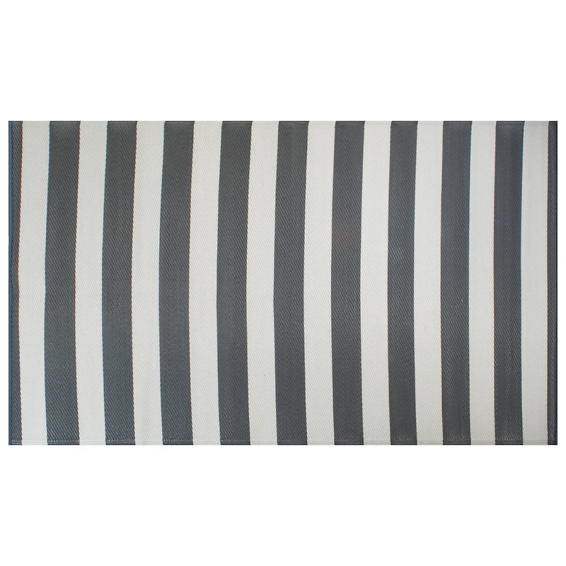 DII® Gray & White Stripe Outdoor Rug, 4ft. x 6ft.