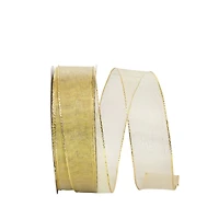 JAM Paper 1.5" x 50yd. Mesh Wired Shiny Ribbon