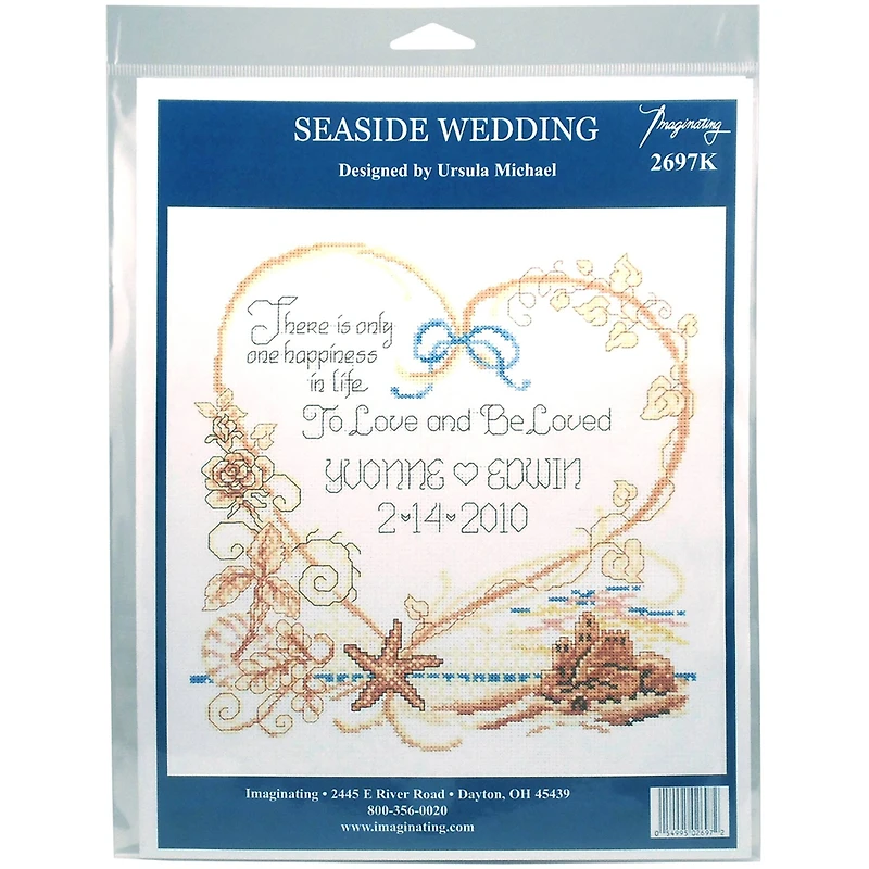 Imaginating Seaside Wedding Record Counted Cross Stitch Kit