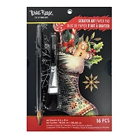 Brea Reese™ 6" x 8" Christmas Icons Scratch Art Paper Pad