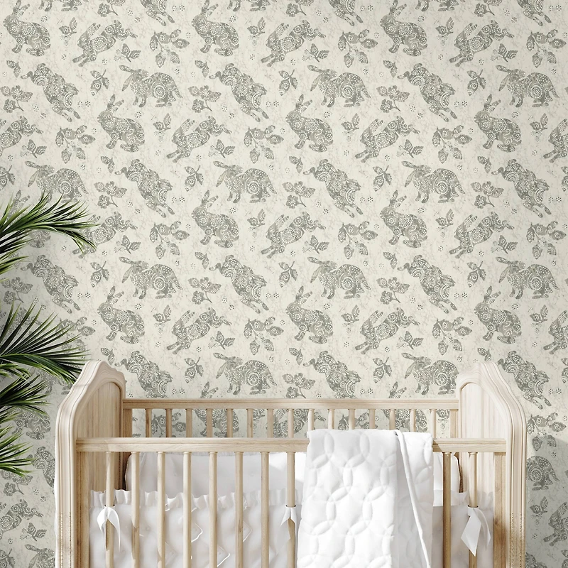 Surface Style Bunny Hop Peel & Stick Wallpaper
