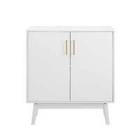 Walker Edison White Mid-Century Modern Accent Cabinet