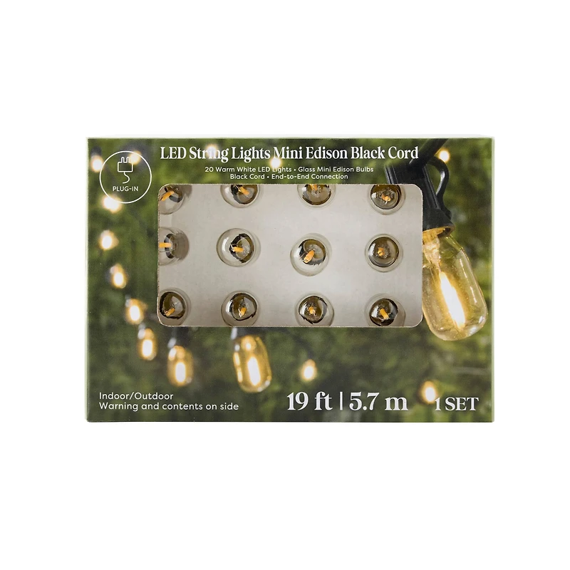 20ct. Clear Mini Edison String Lights by Ashland®