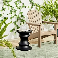 Glitzhome® 18" Black Chess Garden Stool