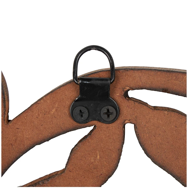 43" x 45" Brown Carved Wooden Tree Wall Décor with Bird Accents