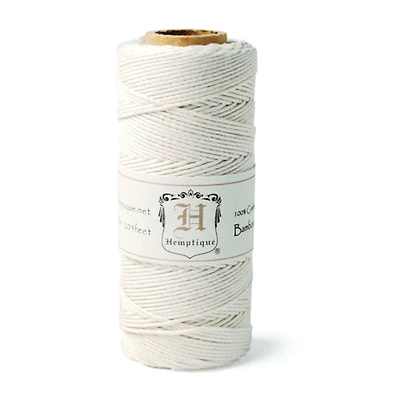 Hemptique® White Bamboo Cord Spool