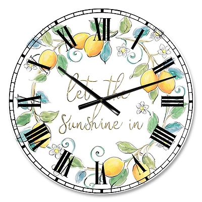 Designart Mediterranean Breeze XII Mid-Century Wall Clock