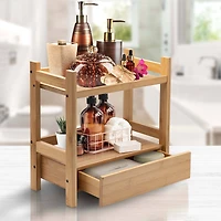 Sorbus 12.5" Bamboo Shelf with Drawer for Multi-Purpose Storage