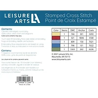 Leisure Arts® White Round Primrose Cross Stitch Doily