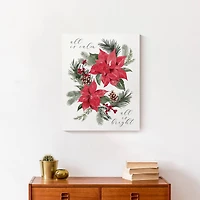 All is Calm Poinsettia 16" x 20" Canvas Wall Art