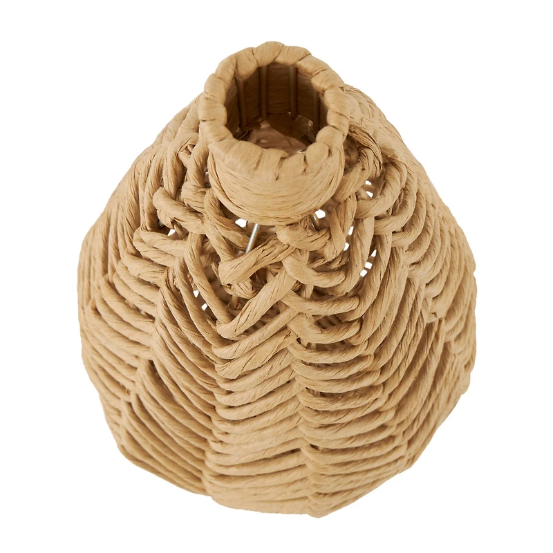 17" Brown Seagrass Handmade Woven Vase