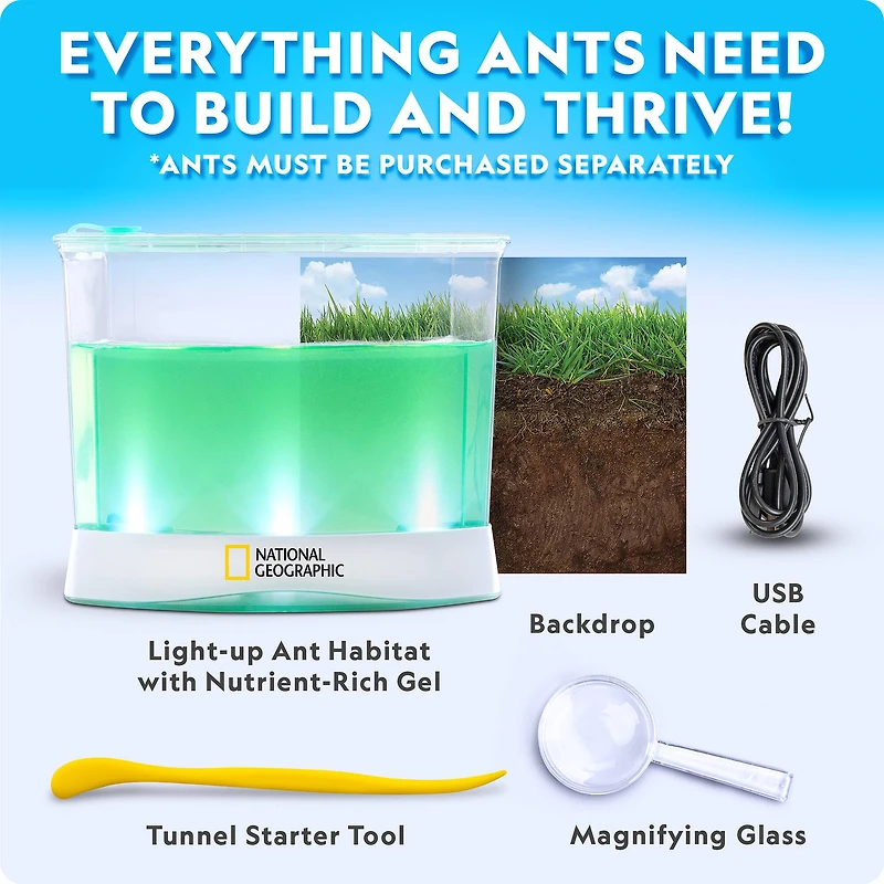 National Geographic Deluxe Light-Up Ant Habitat Kit