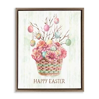 Stupell Industries Happy Easter Bouquet Floater Framed Art