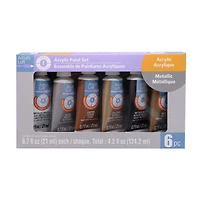 Artist's Loft® Metallic Acrylic Paint Set, 6 Count