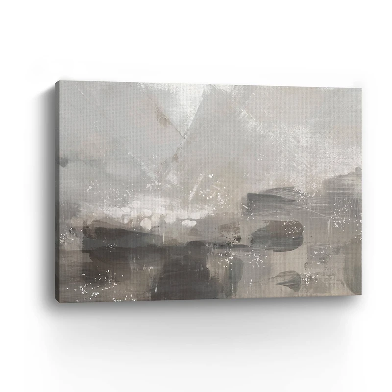 Contemporary Gray Abstract Landscape Canvas Giclee