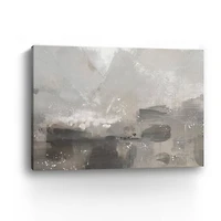Contemporary Gray Abstract Landscape Canvas Giclee