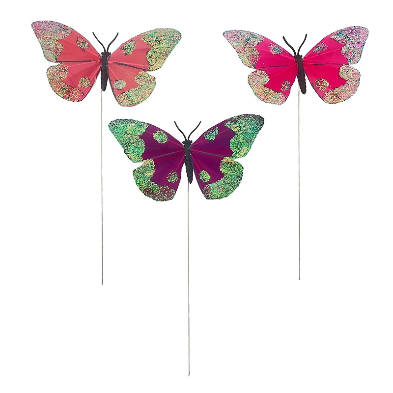 8 Packs: 8 ct. (64 total) 4.5" Pink Feather Butterflies by Ashland®