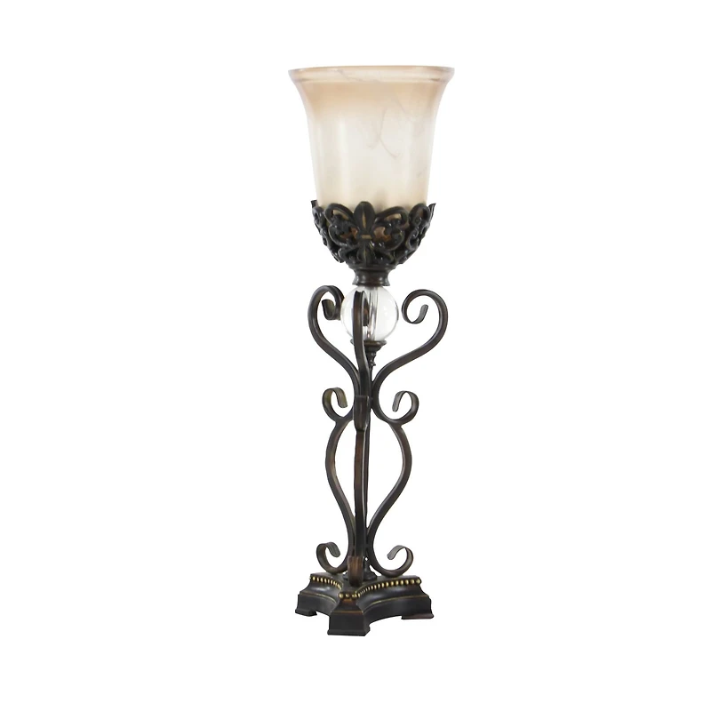 Set of 2" Brown Metal Mediterranean Uplight