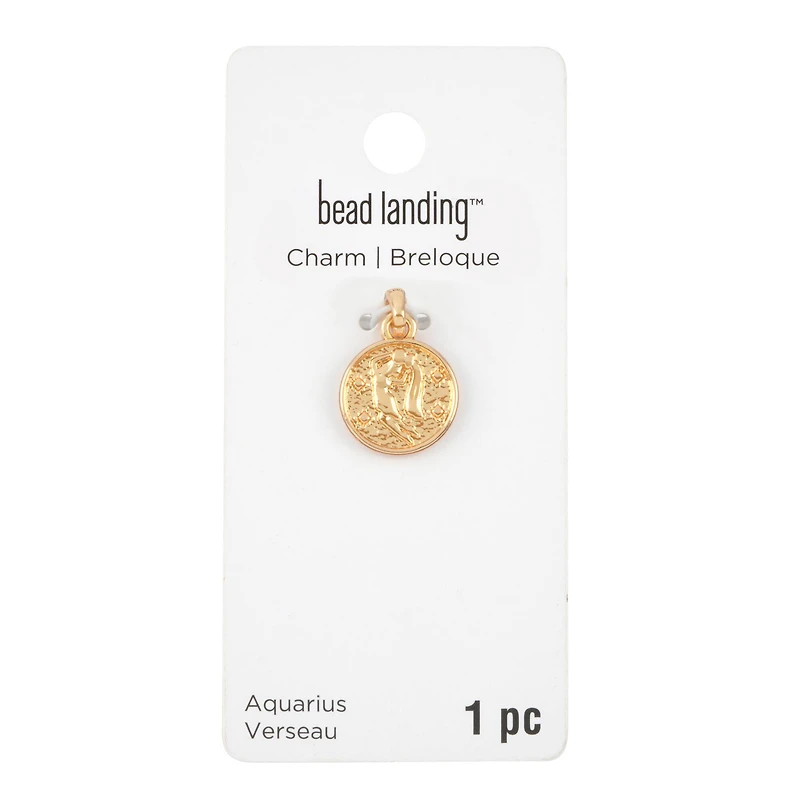 Metal Zodiac Coin Charm by Bead Landing