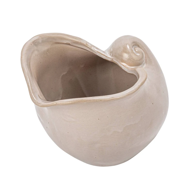 Hello Honey® 5" White Stoneware Shell Planter