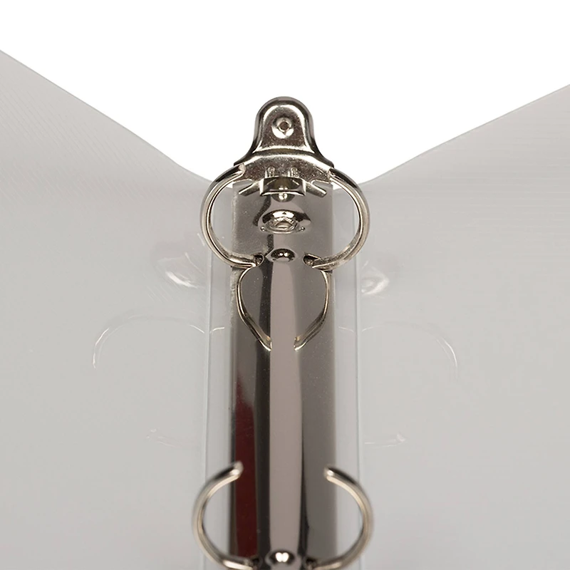 JAM Paper 3/4" Clear Glass Twill Plastic 3-Ring Binders, 4ct.