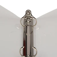 JAM Paper 3/4" Clear Glass Twill Plastic 3-Ring Binders, 4ct.