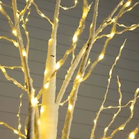 3ft. Pre-Lit White Birch Artificial Tree, Warm White LED Lights