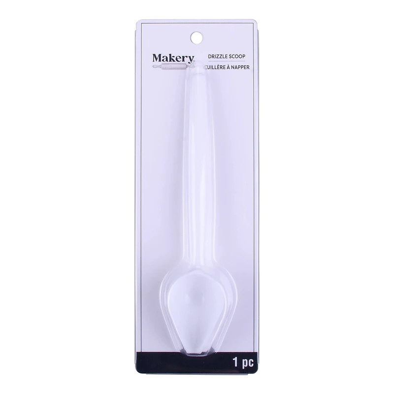9" White Drizzle Scoop by Makery™