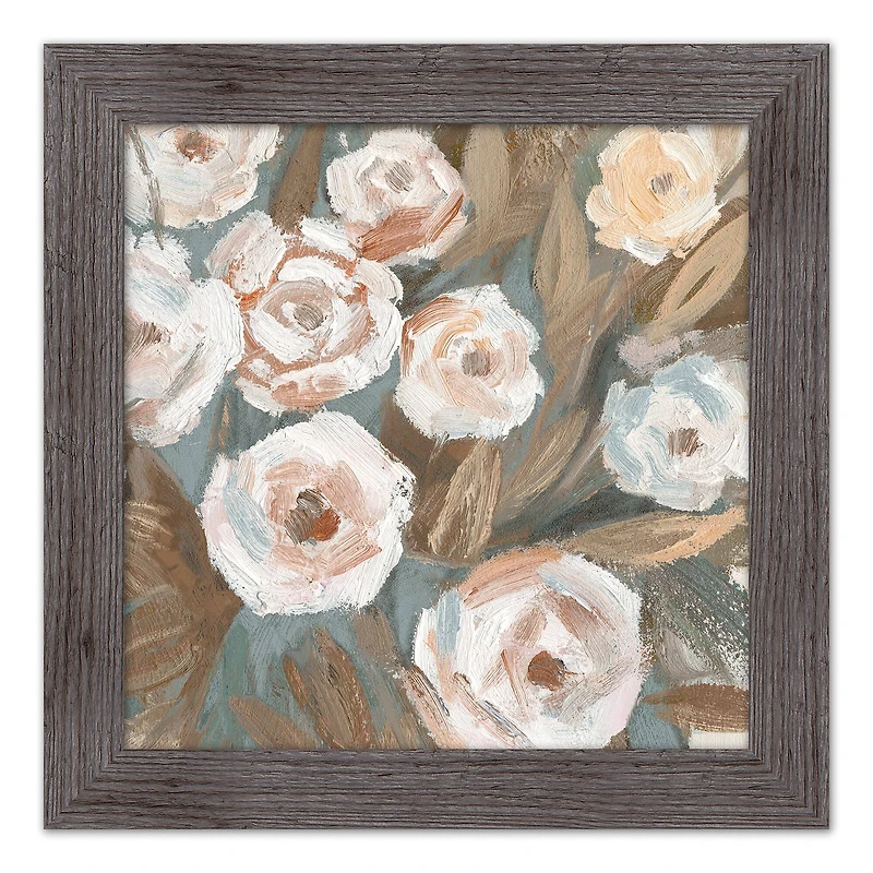 Spice & Teal Florals Western Framed Print