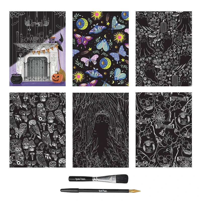 Brea Reese™ 9" x 12" Glam Ghosts Scratch Art Paper Pad