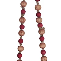 Hello Honey® 12ft. Pink & Red Paulownia Wood Beads with Jute Tassels Garland