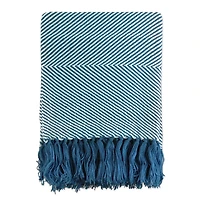 DII® Blue Luxury Chevron Throw