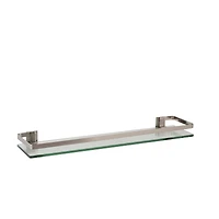 Organize It All Nickel Glass Shelf with Rail 
