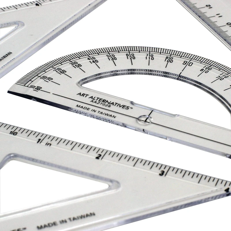 12 Pack: Art Alternatives Combo Geometry Set with 8" Ruler