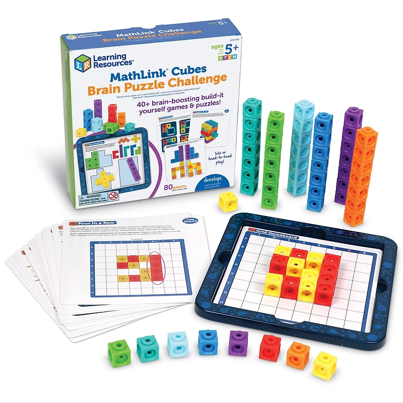 Learning Resources Mathlink Cubes Brain Games Pack