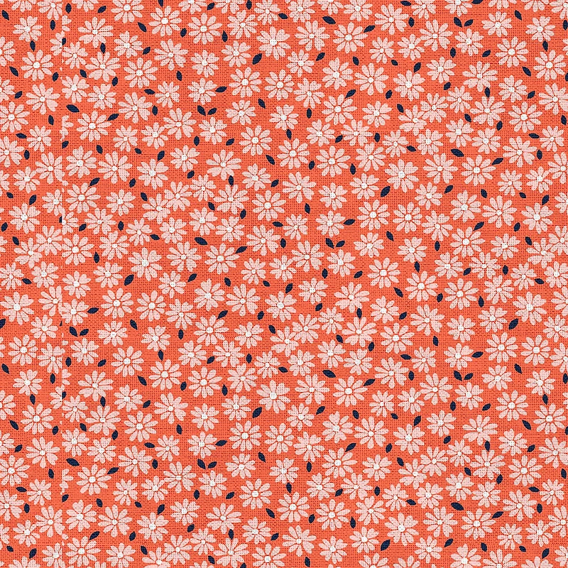 Fabric Editions Coral Carolina Ditsy Cotton Fabric