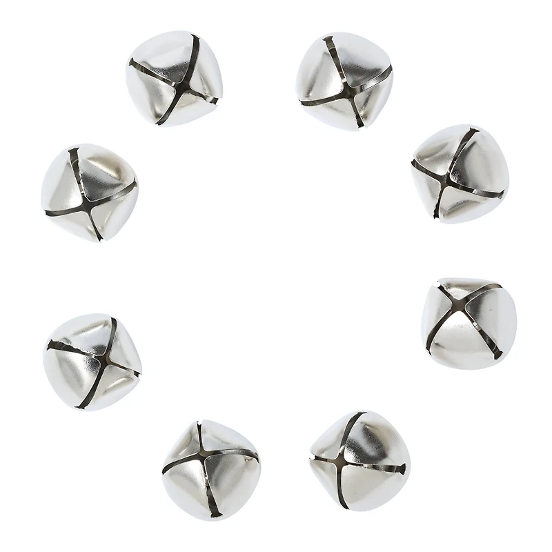 12 Packs: 8 ct. (96 total) 30mm Silver Jingle Bells by Creatology™