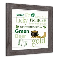 St Patrick Things Framed Print 2 16" x 16" Western Gray Framed Print