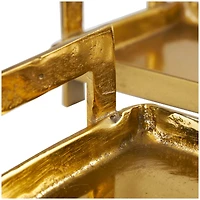 Golden Modern Aluminum Nesting Tray Set