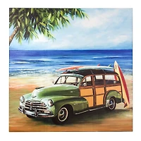 Seaside Cruising Outdoor Canvas Art Print - 35"x35"