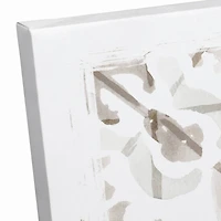 Gray And Gold Medallion 20" x 20" Canvas Wall Art