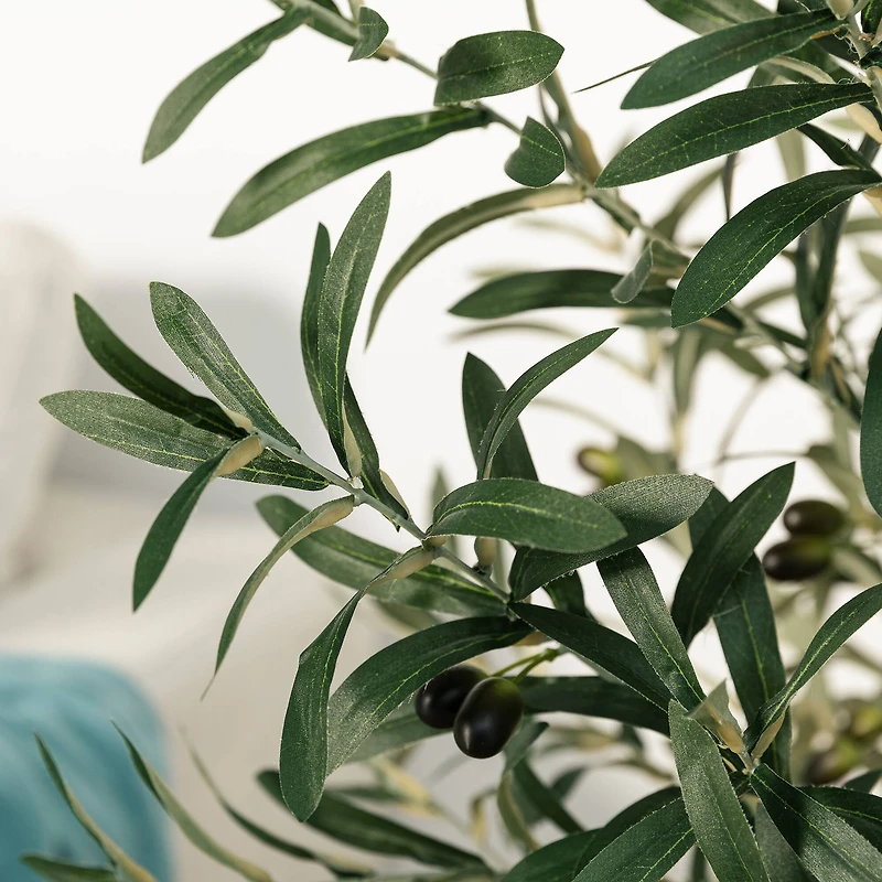 Glitzhome® 4ft. Faux Olive Tree in Pot