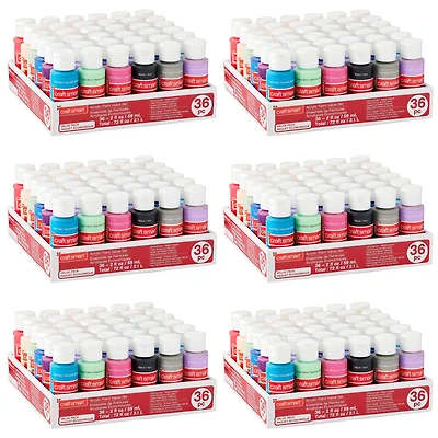 6 Pack: 36 ct. (216 total) Acrylic Paint Value Set by Craft Smart®