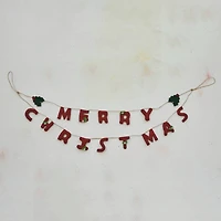 Hello Honey® 2.5ft. Red & Green Merry Christmas Wool Felt Garland