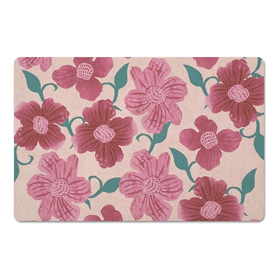 Pink Florals 27" x 18" Floor Mat