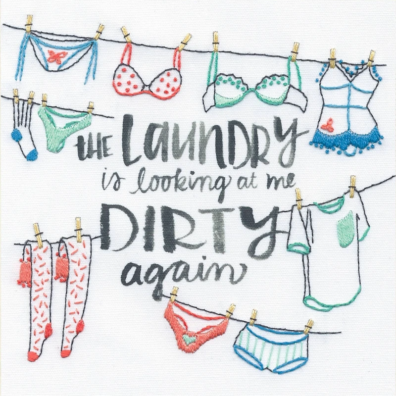 Dimensions® 6'' x 6'' Out To Dry Embroidery Kit