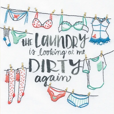 Dimensions® 6'' x 6'' Out To Dry Embroidery Kit