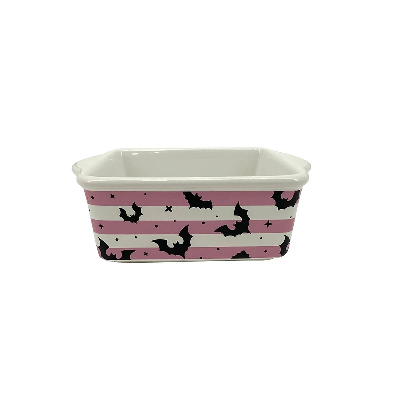 Pink & White Striped Bats Mini Loaf Pan by Makery™